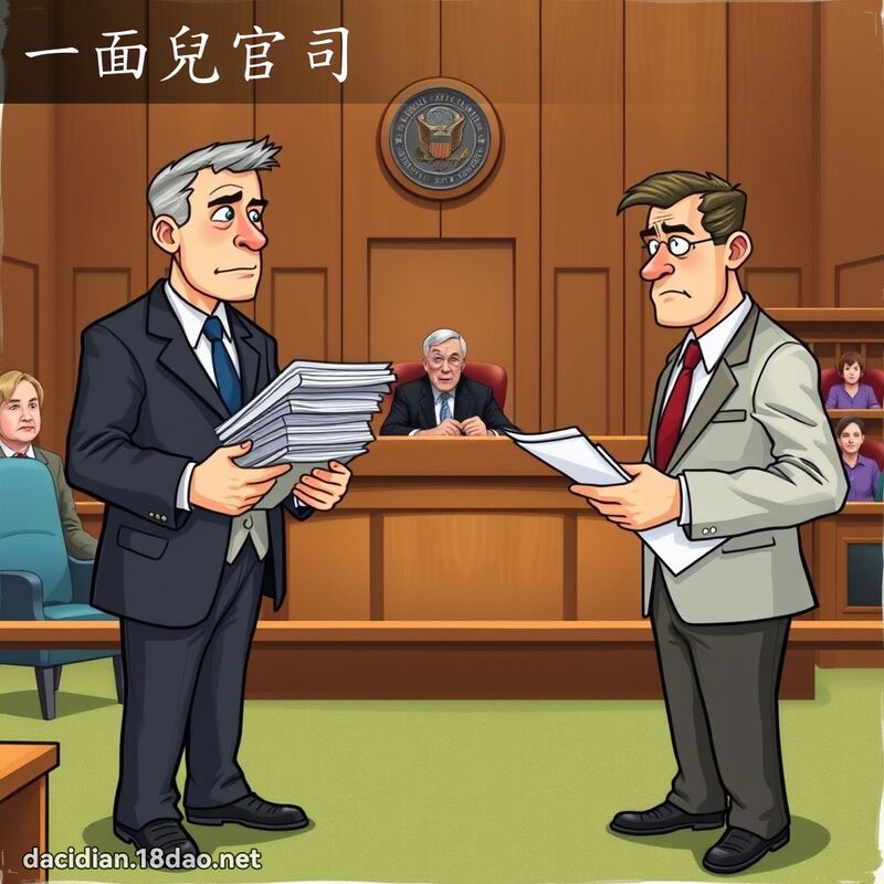 一面儿官司 - 国语大辞典配图