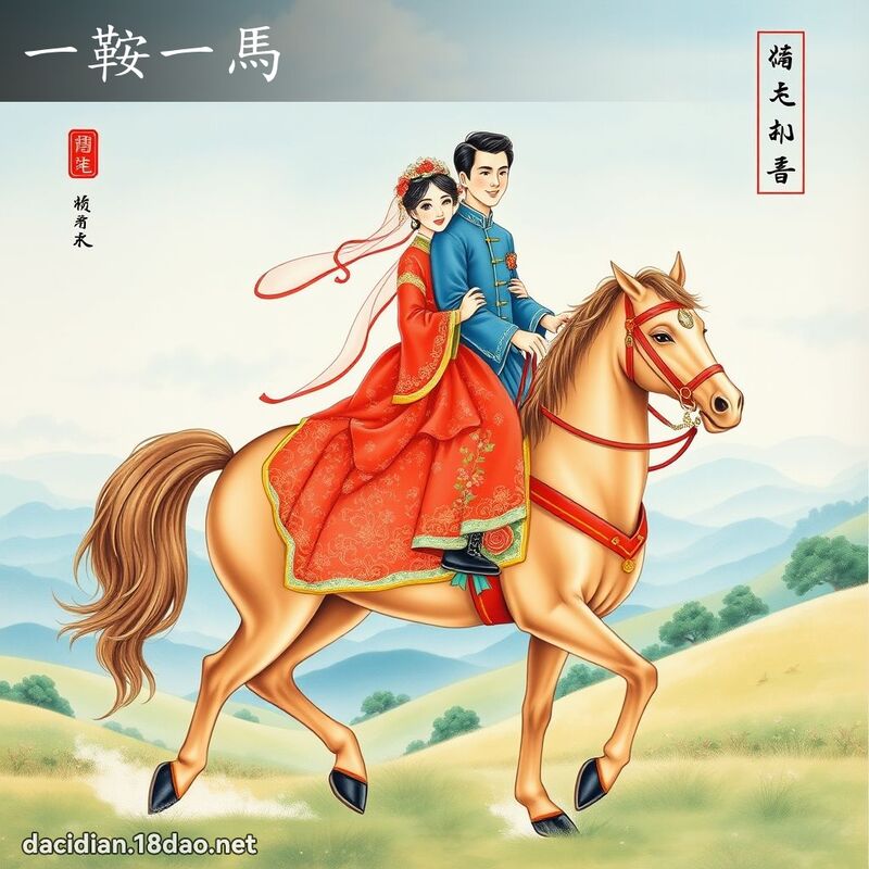 一鞍一马 - 国语大辞典配图