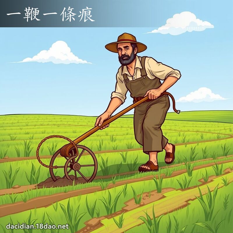 一鞭一條痕 - 國語大辭典配圖