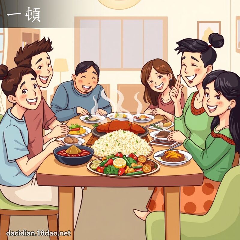 一顿 - 国语大辞典配图