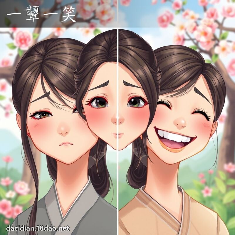 一顰一笑 - 國語大辭典配圖