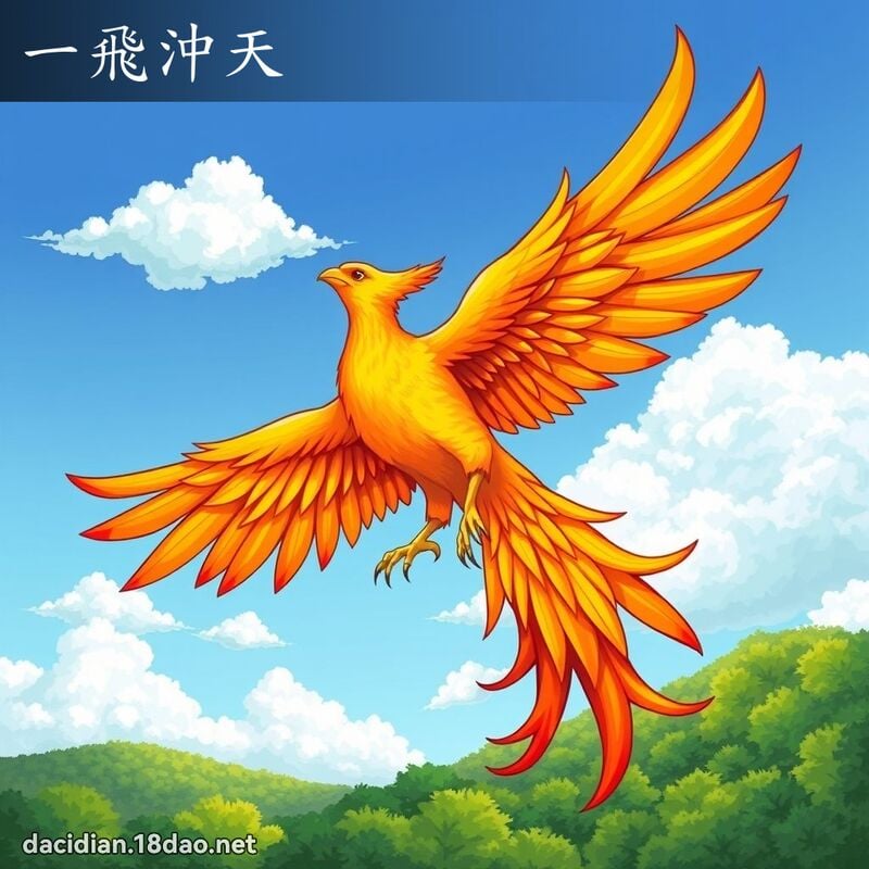 一飞冲天 - 国语大辞典配图