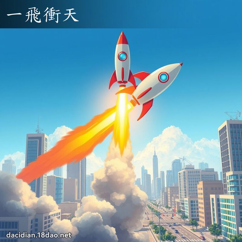 一飞冲天 - 国语大辞典配图