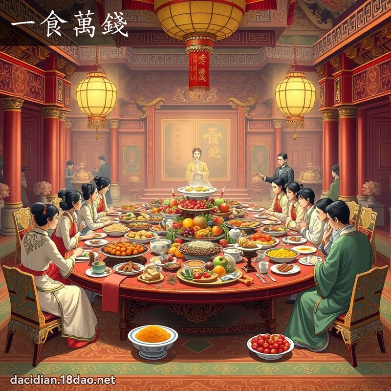 一食萬錢 - 國語大辭典配圖