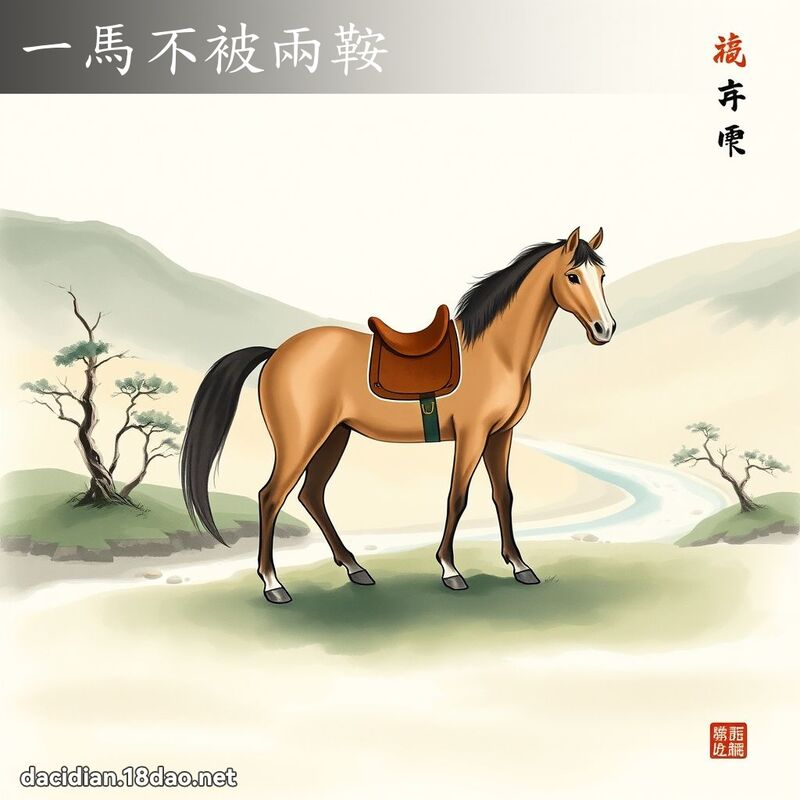 一马不被两鞍 - 国语大辞典配图