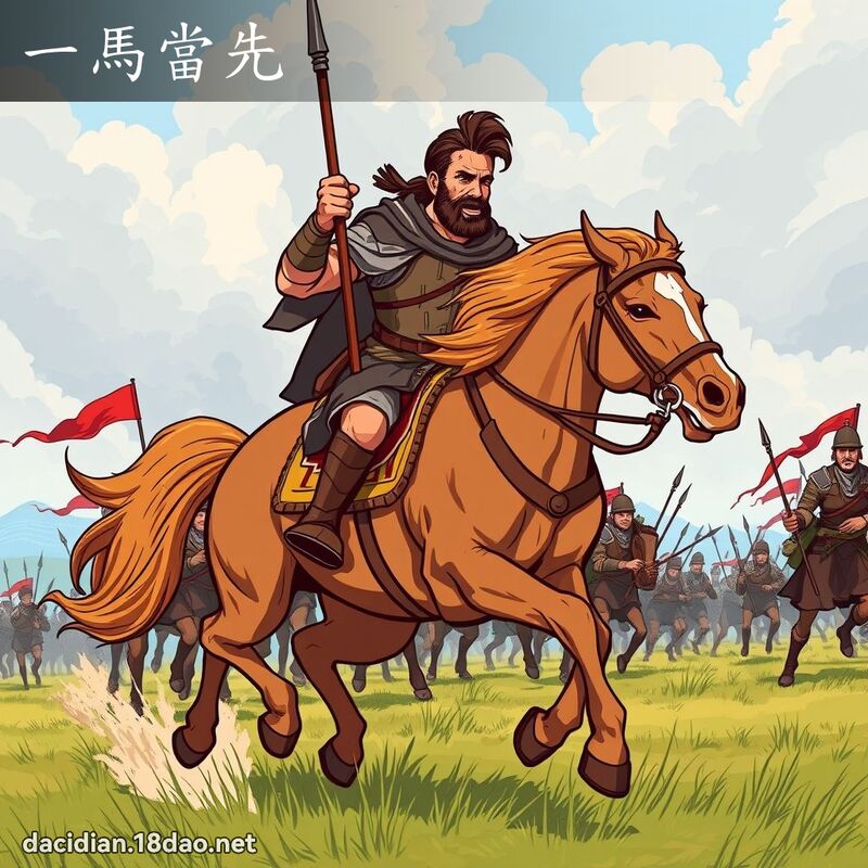 一马当先 - 国语大辞典配图