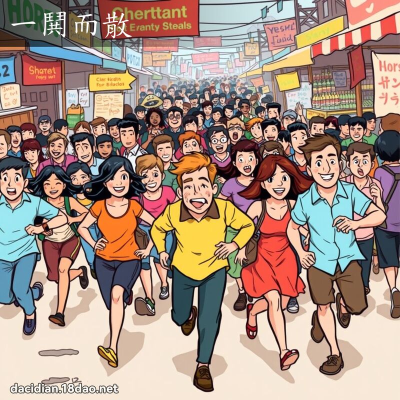 一鬨而散 - 国语大辞典配图