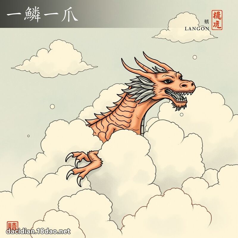 一鱗一爪 - 國語大辭典配圖