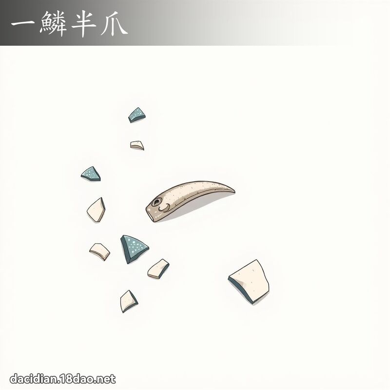 一鱗半爪 - 國語大辭典配圖