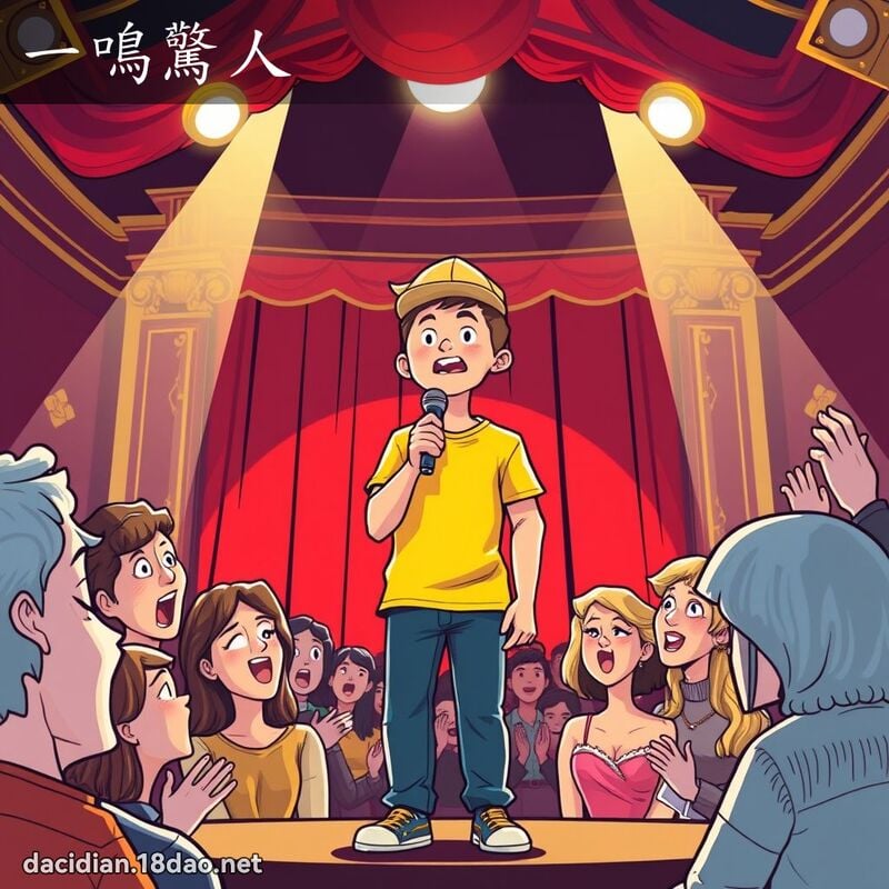 一鳴驚人 - 國語大辭典配圖