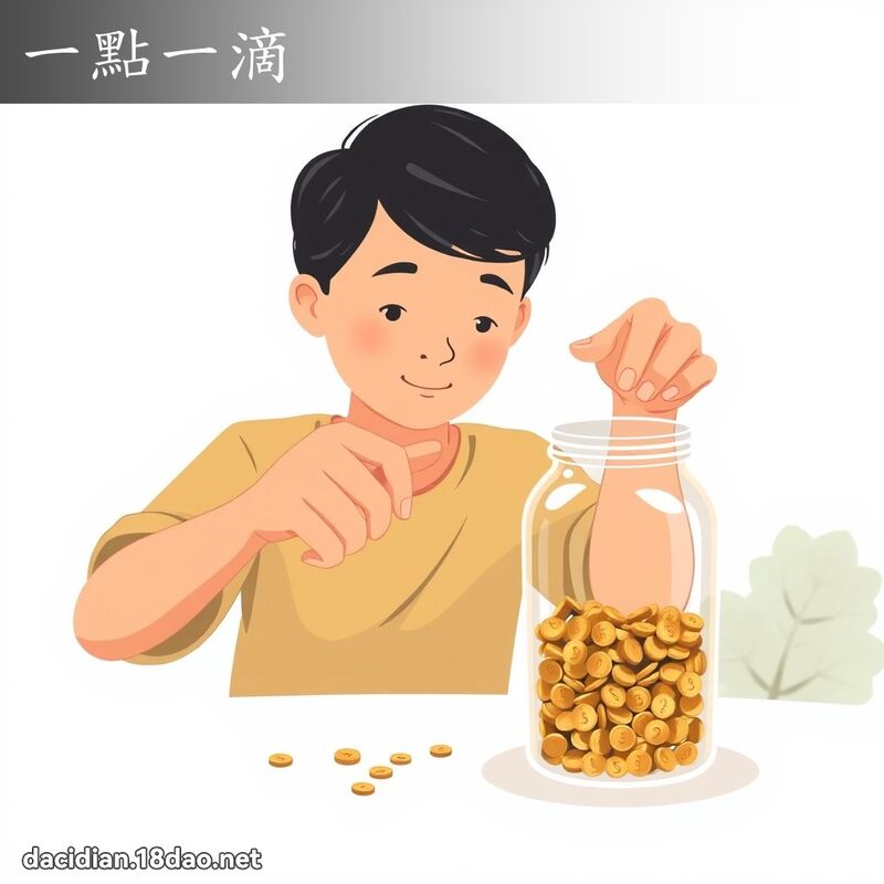 一点一滴 - 国语大辞典配图
