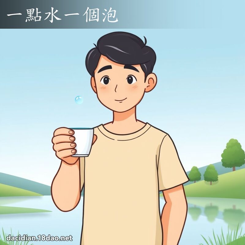 一点水一个泡 - 国语大辞典配图
