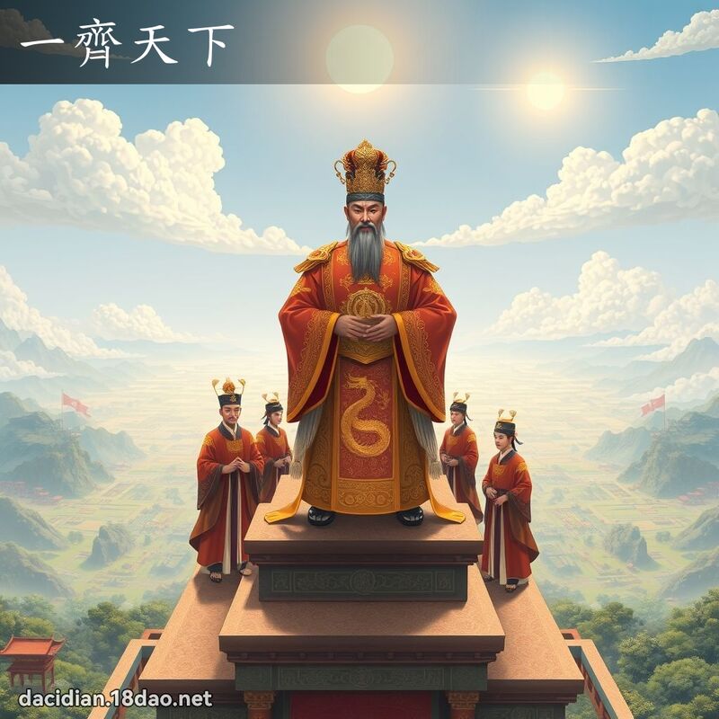 一齐天下 - 国语大辞典配图