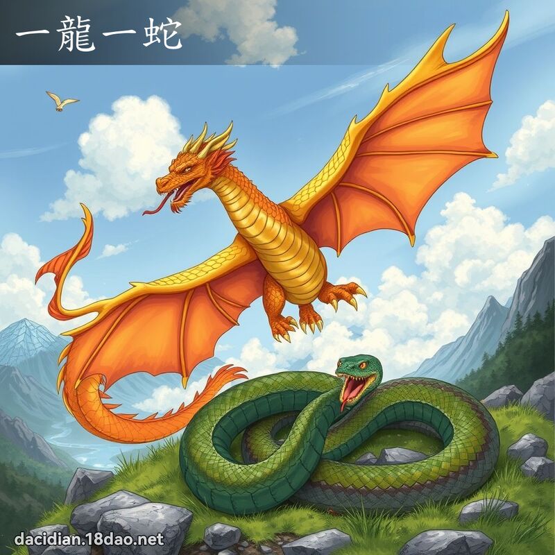 一龙一蛇 - 国语大辞典配图