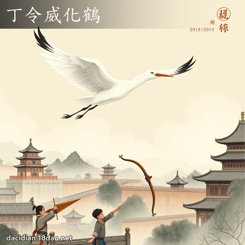 丁令威化鶴 - 國語大辭典配圖