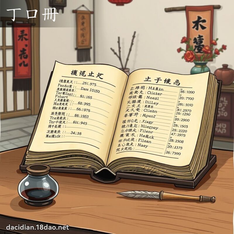 丁口册 - 国语大辞典配图
