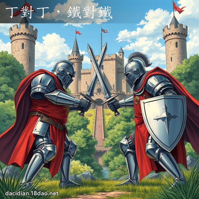 丁對丁，鐵對鐵 - 國語大辭典配圖