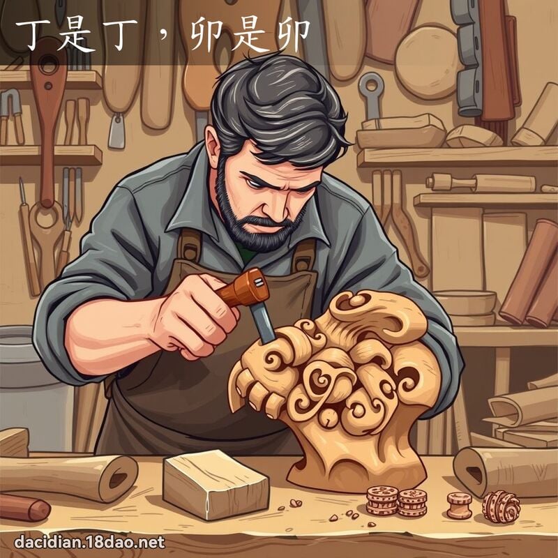 丁是丁，卯是卯 - 国语大辞典配图