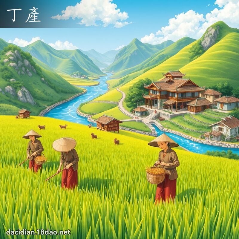 丁產 - 國語大辭典配圖