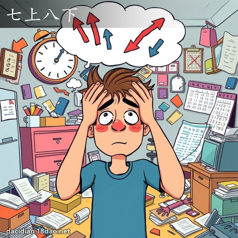 七上八下 - 國語大辭典配圖