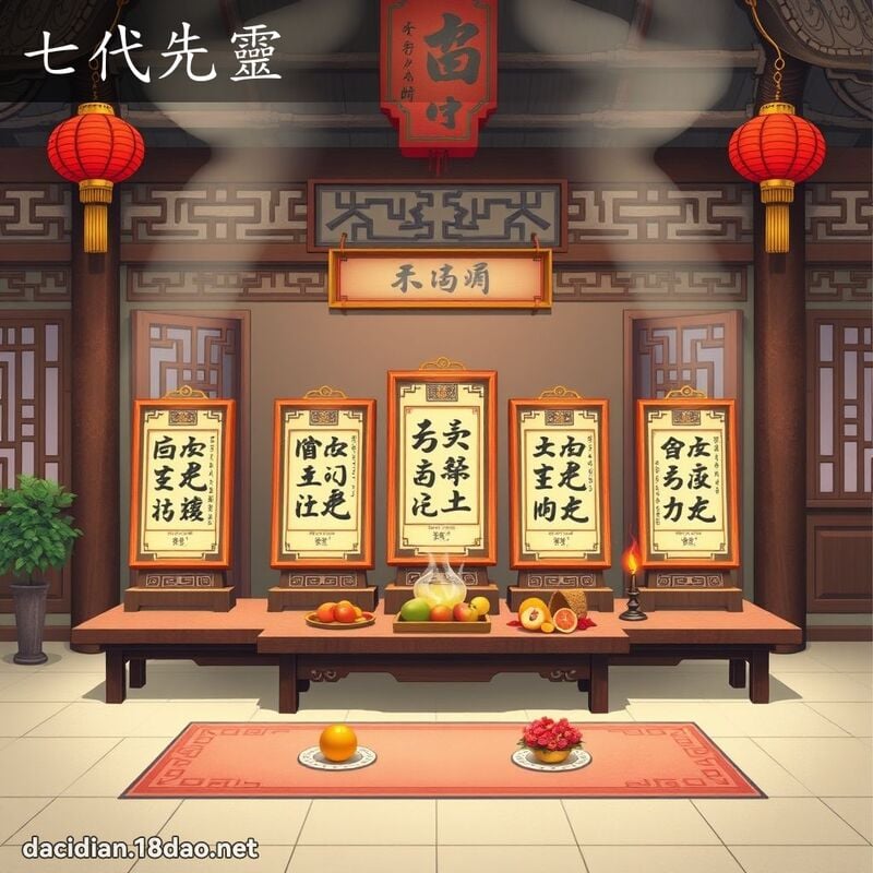 七代先灵 - 国语大辞典配图