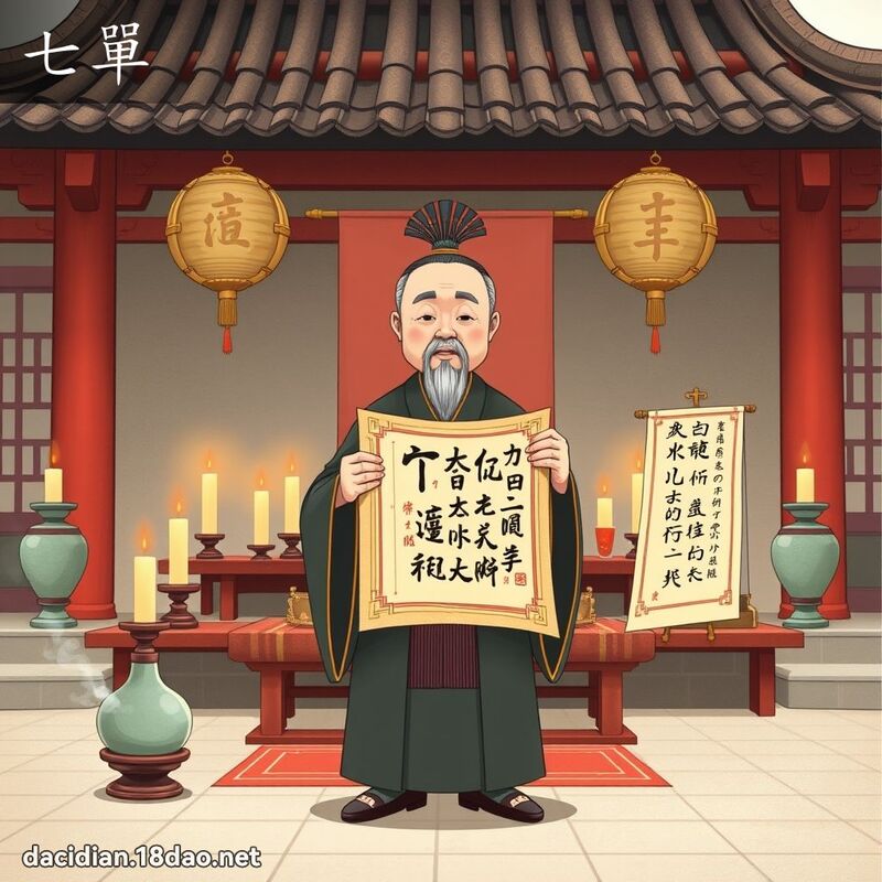 七单 - 国语大辞典配图