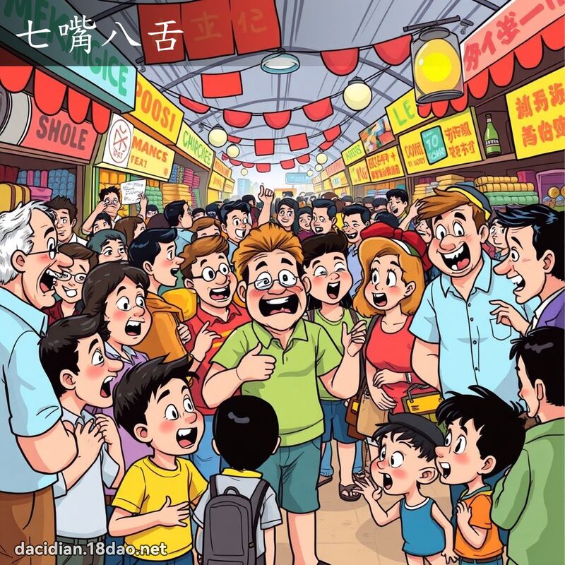 七嘴八舌 - 國語大辭典配圖