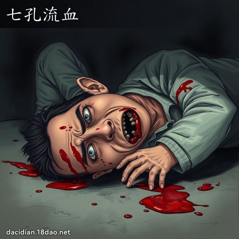 七孔流血 - 國語大辭典配圖