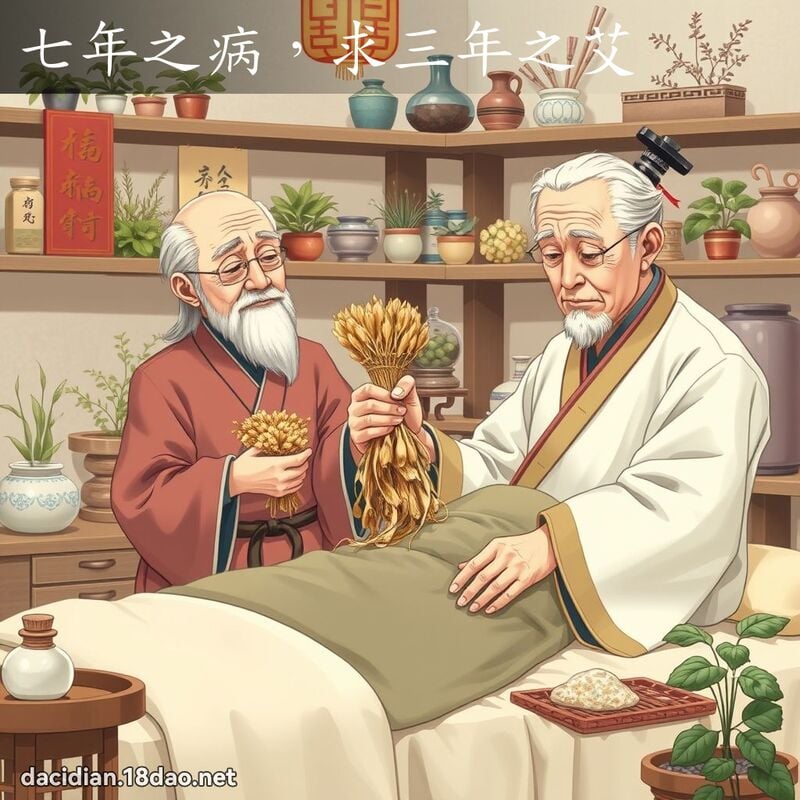 七年之病，求三年之艾 - 國語大辭典配圖