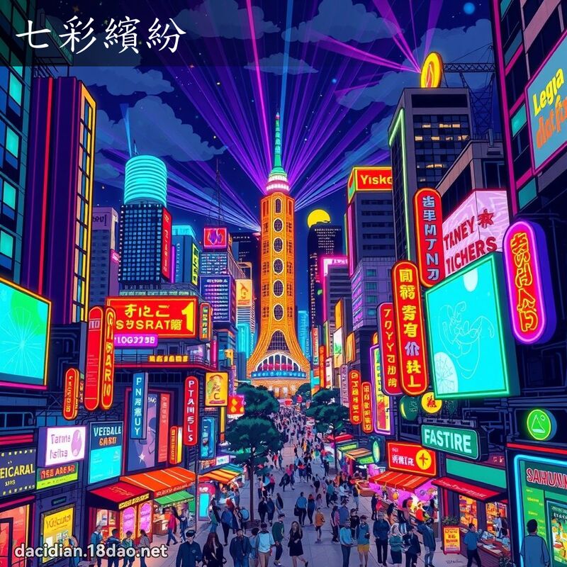 七彩繽纷 - 国语大辞典配图
