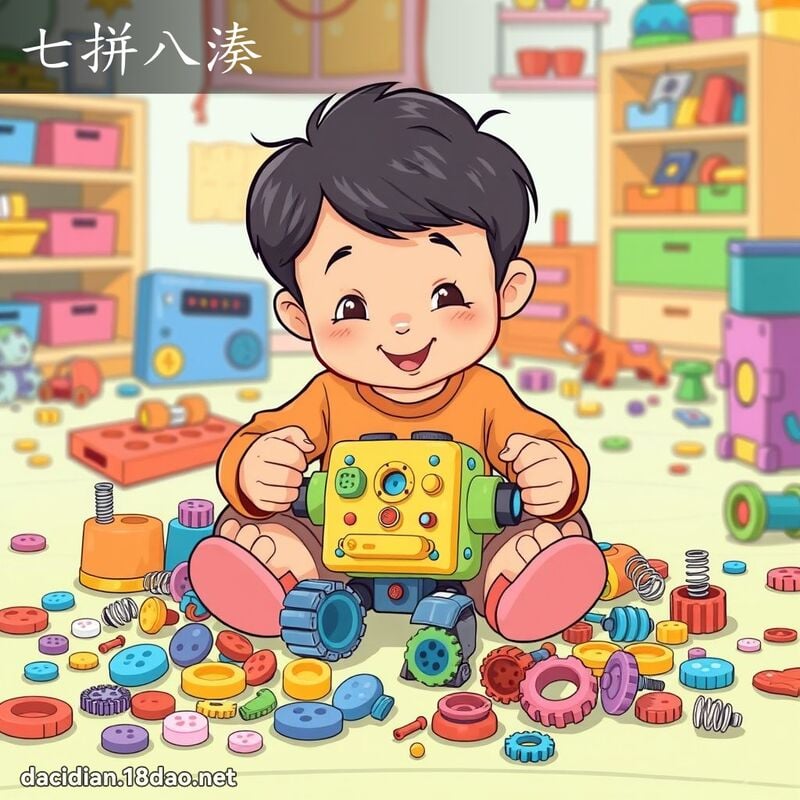 七拼八湊 - 國語大辭典配圖