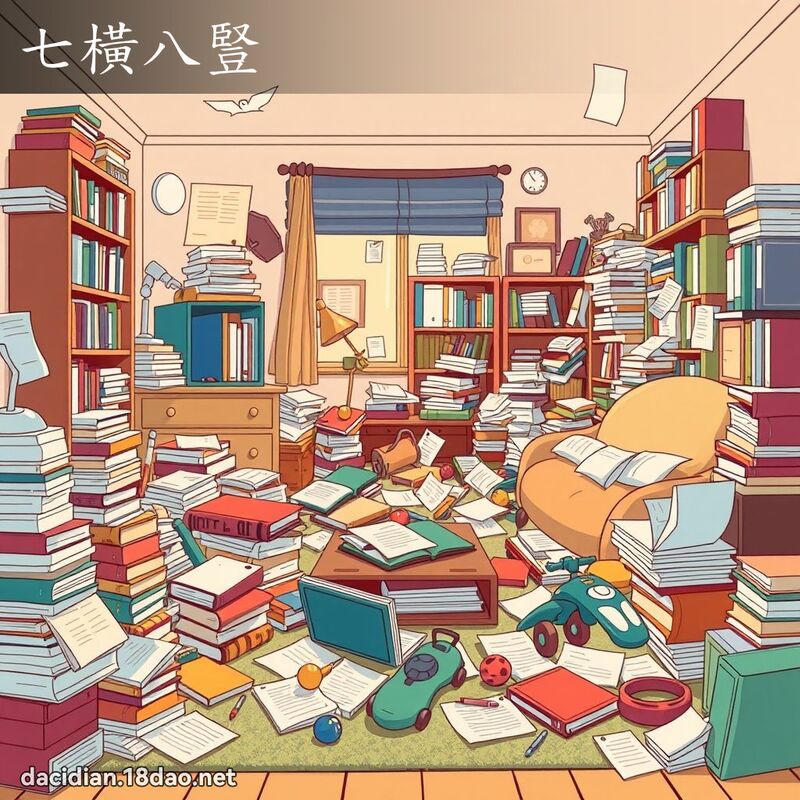 七橫八豎 - 國語大辭典配圖