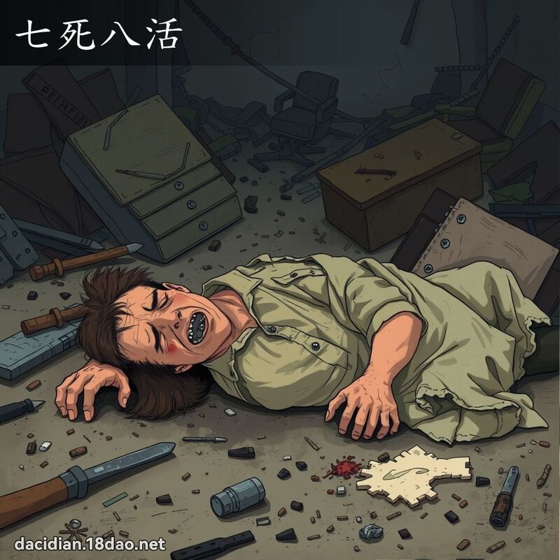 七死八活 - 國語大辭典配圖