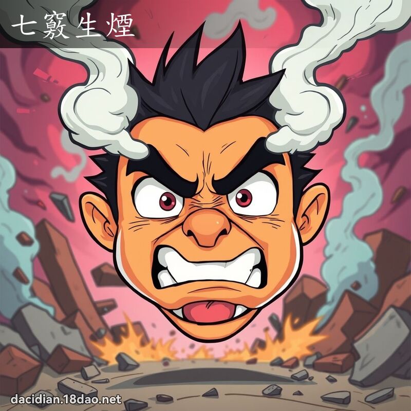 七竅生煙 - 國語大辭典配圖