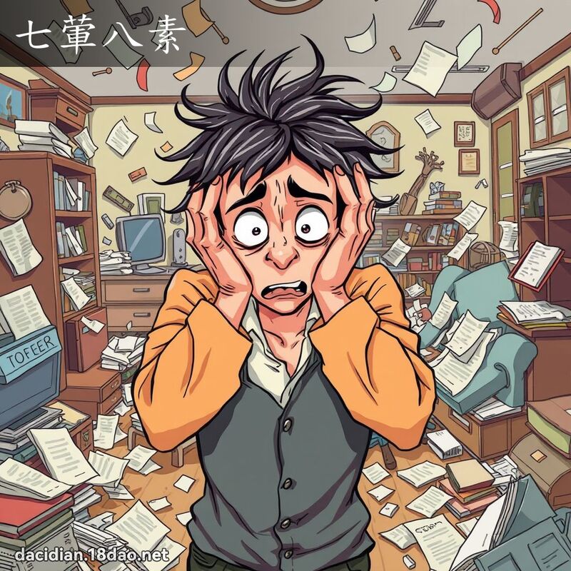 七荤八素 - 国语大辞典配图