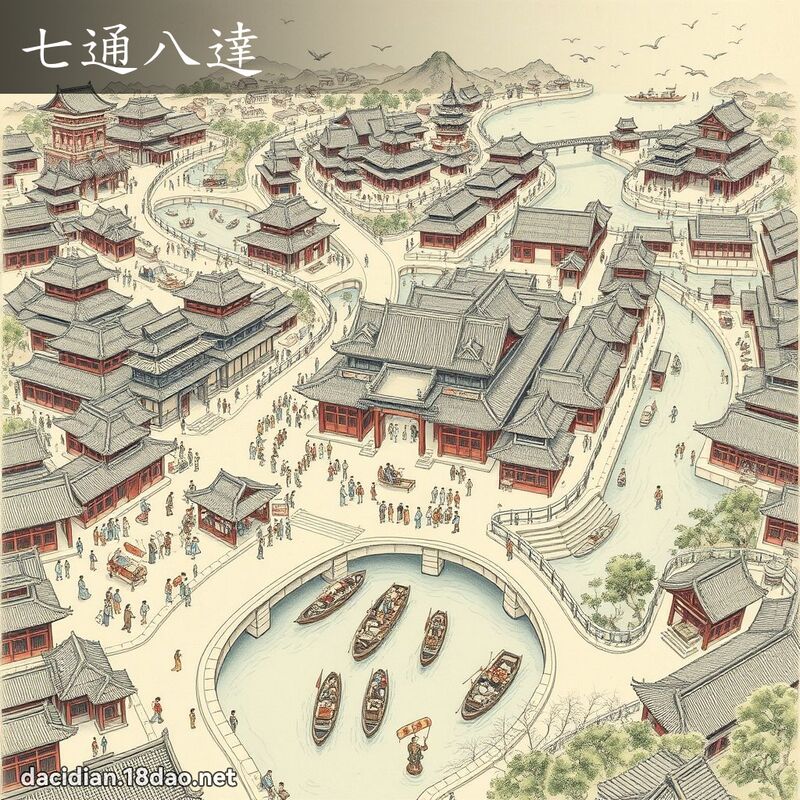 七通八達 - 國語大辭典配圖