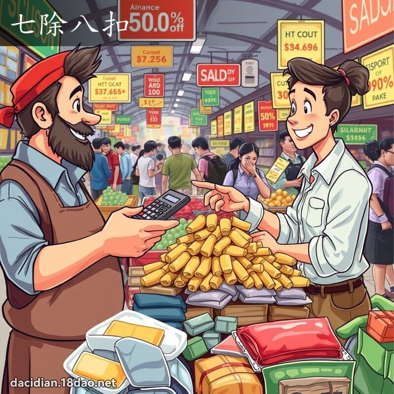 七除八扣 - 国语大辞典配图