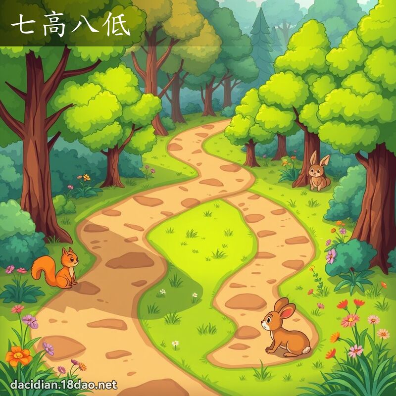七高八低 - 國語大辭典配圖