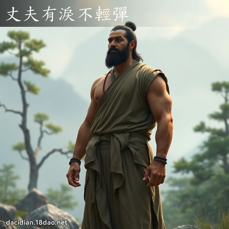 丈夫有淚不輕彈 - 國語大辭典配圖