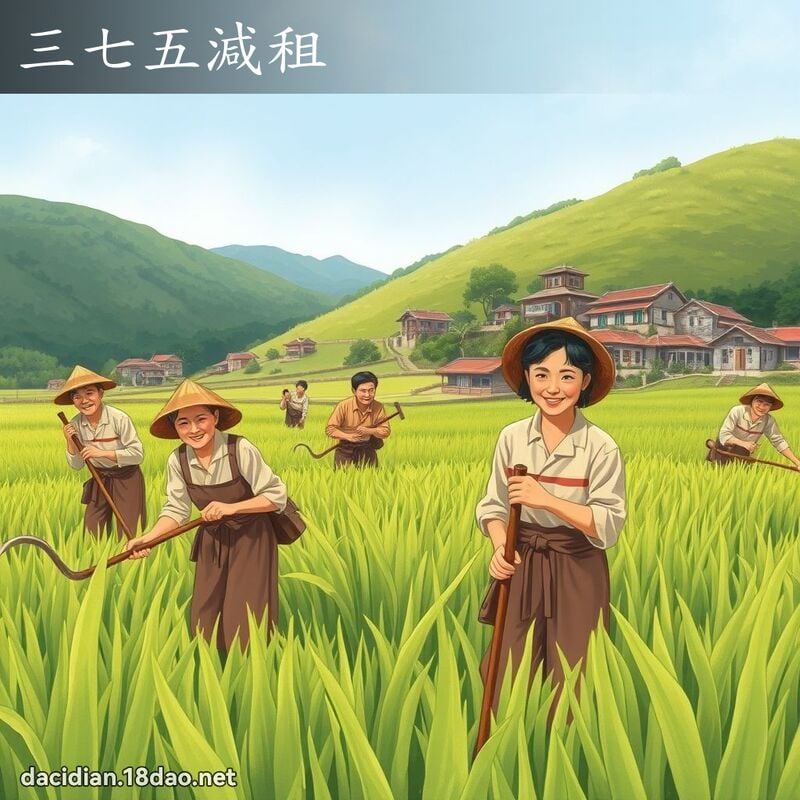 三七五减租 - 国语大辞典配图