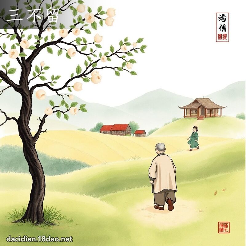 三不留 - 国语大辞典配图