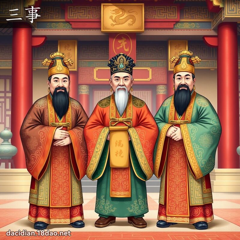 三事 - 国语大辞典配图