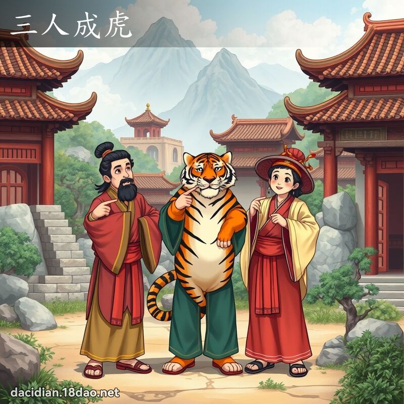 三人成虎 - 国语大辞典配图