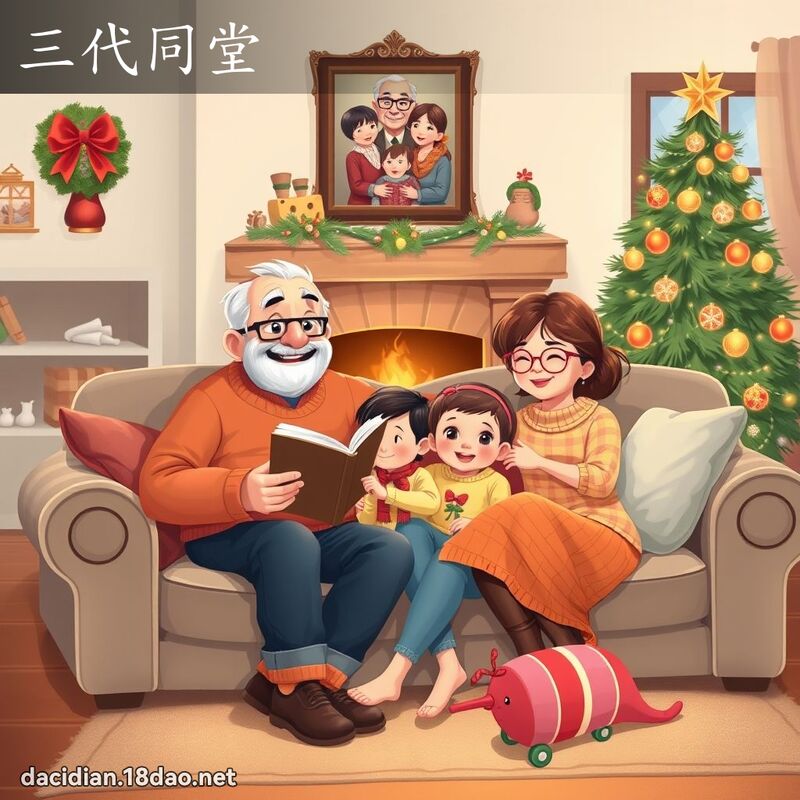 三代同堂 - 國語大辭典配圖