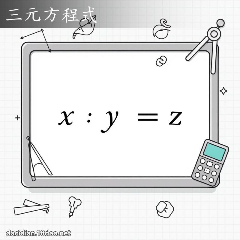 三元方程式 - 國語大辭典配圖