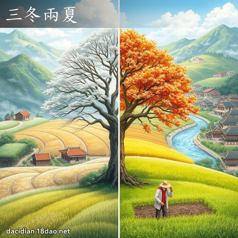 三冬两夏 - 国语大辞典配图