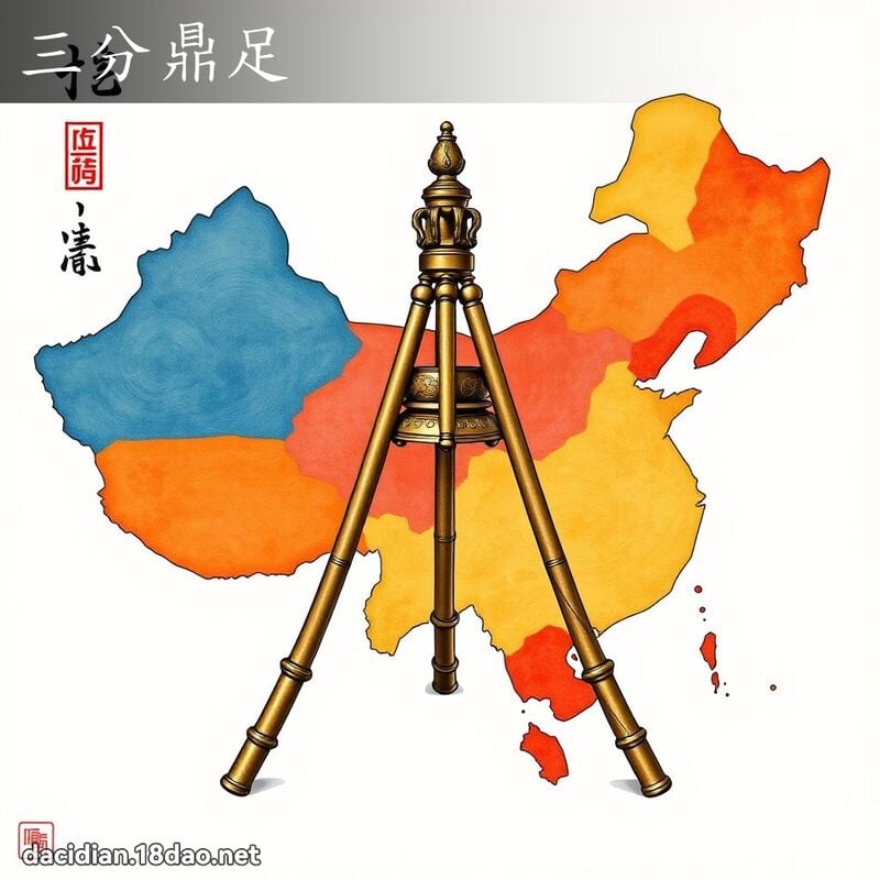 三分鼎足 - 國語大辭典配圖