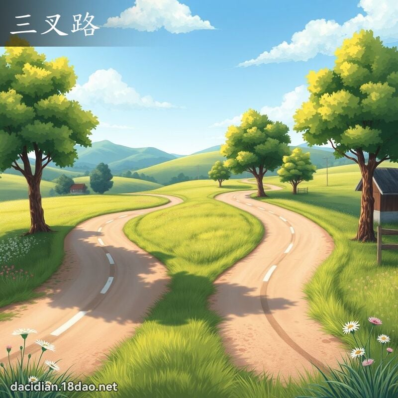三叉路 - 國語大辭典配圖