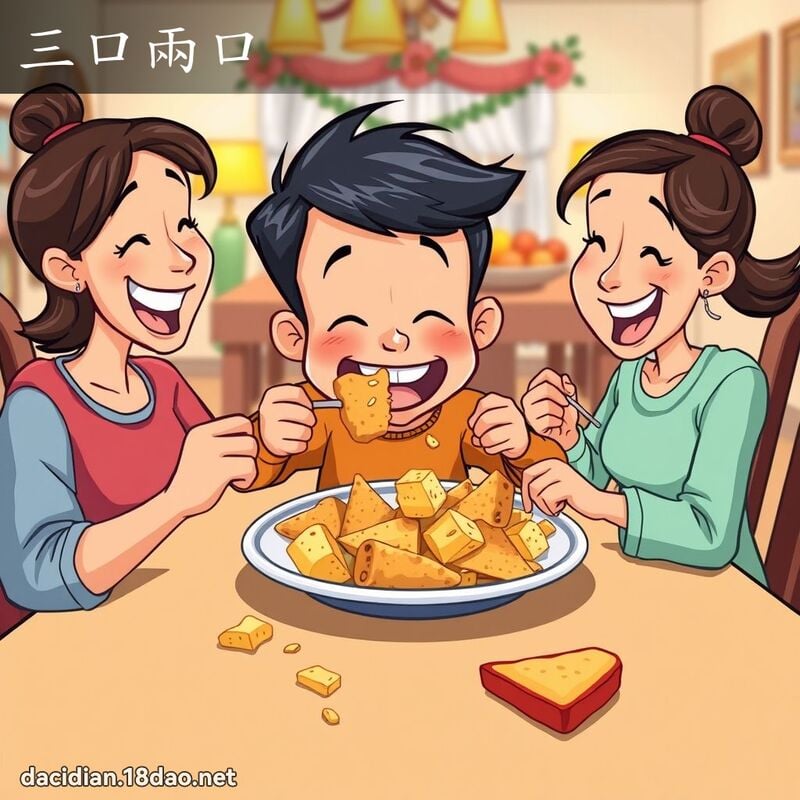 三口兩口 - 國語大辭典配圖