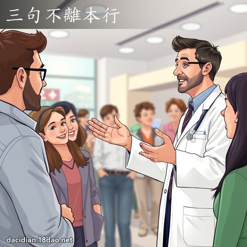三句不离本行 - 国语大辞典配图